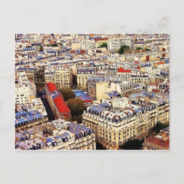 Paris Rooftops Postkarte (Vorderseite)