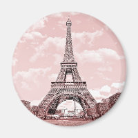 Paris - Rosa Eiffelturm Frankreich Magnet