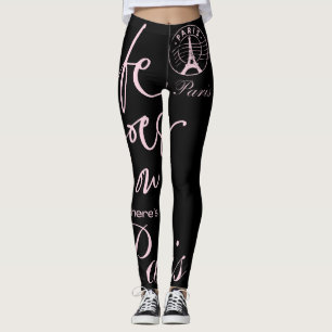 Paris Rosa und schwarzes Leben gehen auf Paris Leggings