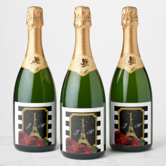 Paris Rose Eiffelturm Weißer Streifen