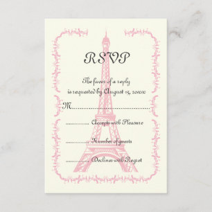 Paris rose Tour Eiffel destination mariage RSVP