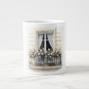 Paris Rosenbalkon Aquarell Jumbo-Tasse
