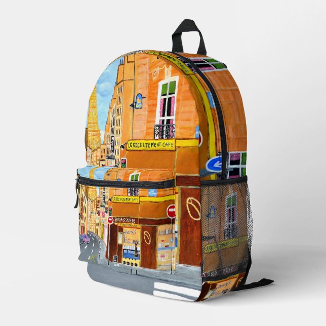 Paris-Rucksack  Bedruckter Rucksack (Rückseitige Ecke Rechts)