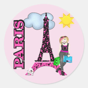 Paris Runder Aufkleber