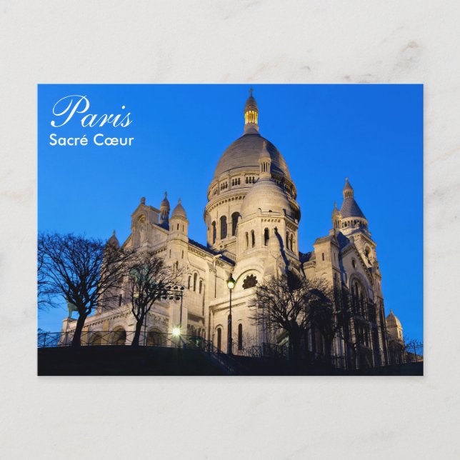 Paris - Sacré Coeur auf der Postkarte (Vorderseite)