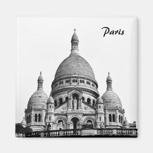 Paris & Sacre Coeur, Montmartre Church, Frankreich Magnet
