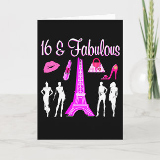 PARIS  SCHWEIZ 16. BIRTHTAGES DESIGN EINLADUNG