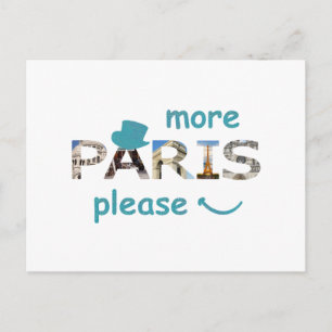 Paris Sehenswürdigkeiten Mehr Paris Bitte Blau Gli Postkarte