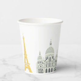 Paris Sehenswürdigkeiten Party Cups Pappbecher