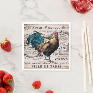 Paris-Servietten Hahn des niedlichen Landes Serviette