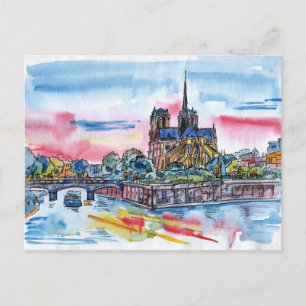 Paris Skizze Postkarte
