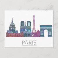 Paris Skyline Colored Gebäude