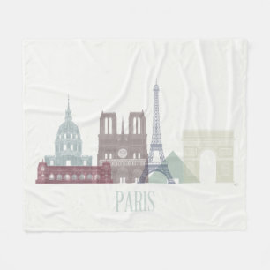 Paris Skyline Fleecedecke