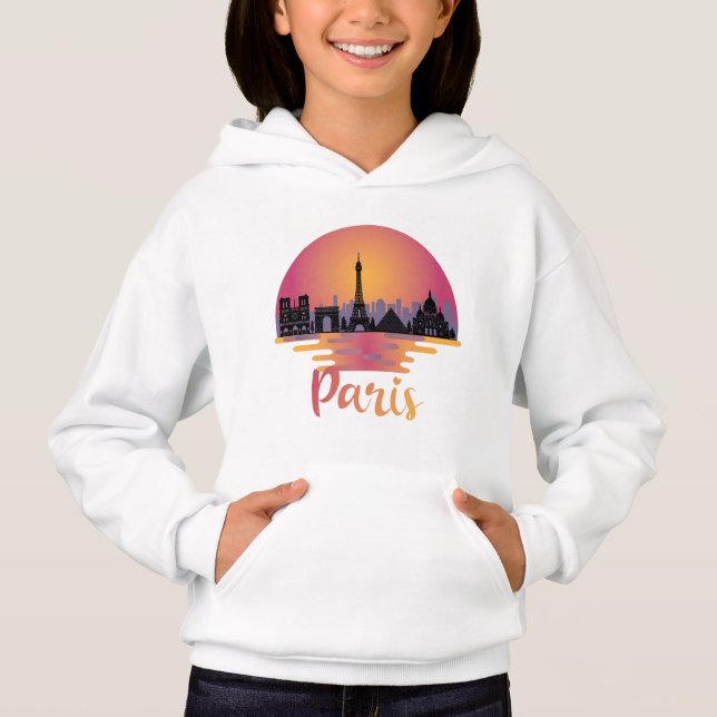 Paris Skyline - Frankreich Reisen Hoodie (Vorderseite)