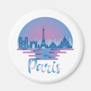 Paris Skyline - Frankreich Reisen Magnet