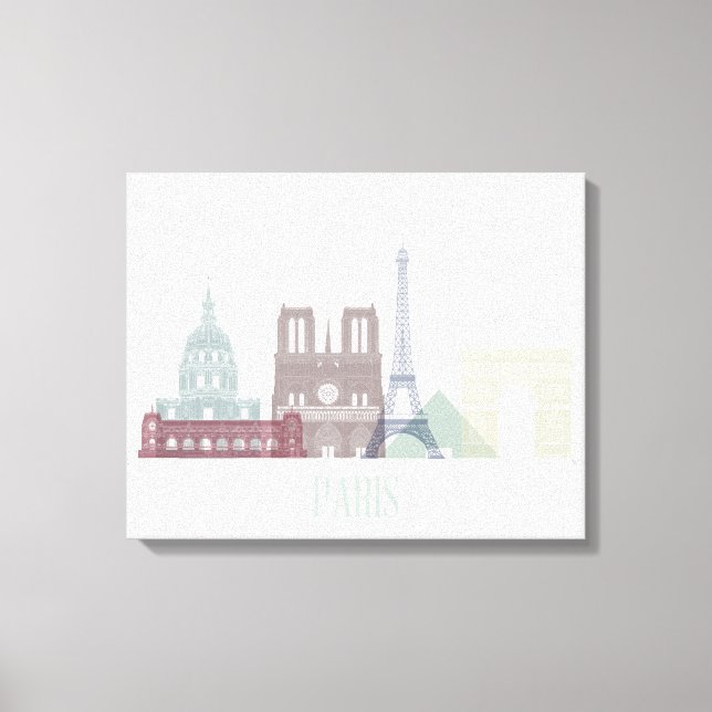 Paris Skyline Leinwanddruck (Vorderseite)