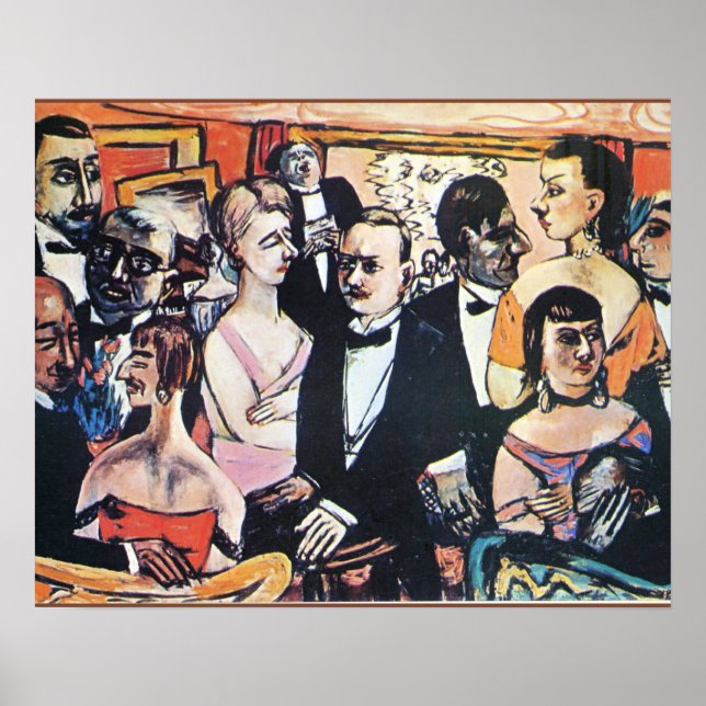 Paris Society, Kunst von Max Beckmann Poster (Vorne)