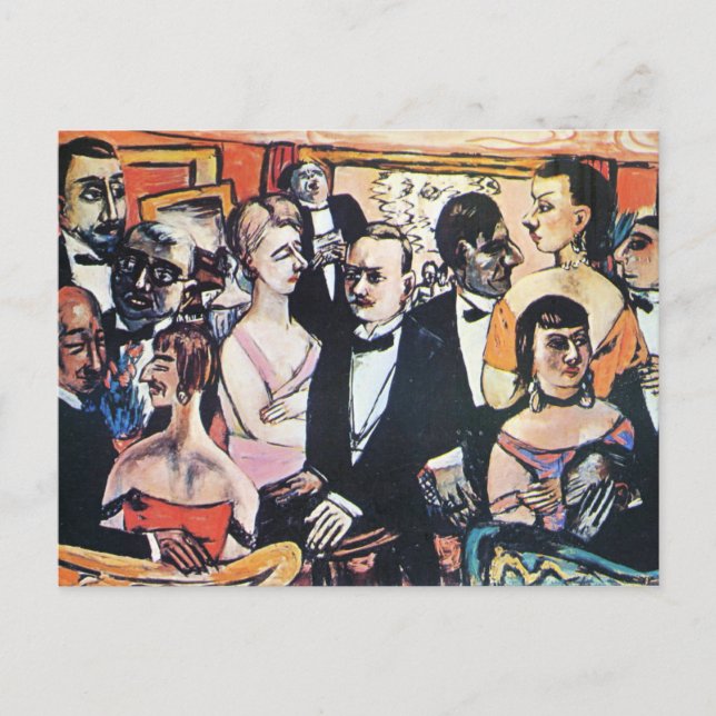 Paris Society, Kunst von Max Beckmann Postkarte (Vorderseite)