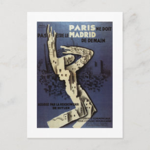 Paris sollte nicht das Poster_Propaganda sein Postkarte