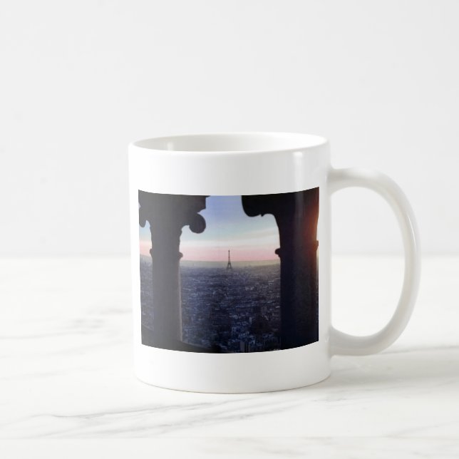 Paris-Sonnenuntergang-Tasse Kaffeetasse (Rechts)