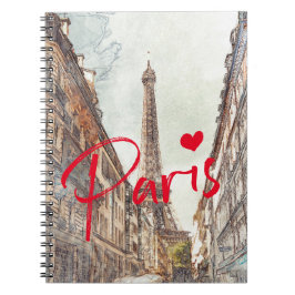 Paris Spiral Foto Notebook Notizblock