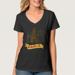 Paris Stadt Frankreich Souvenirgeschenk für Männer T-Shirt