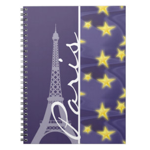 Paris Starry Night; Eiffelturm Notizblock