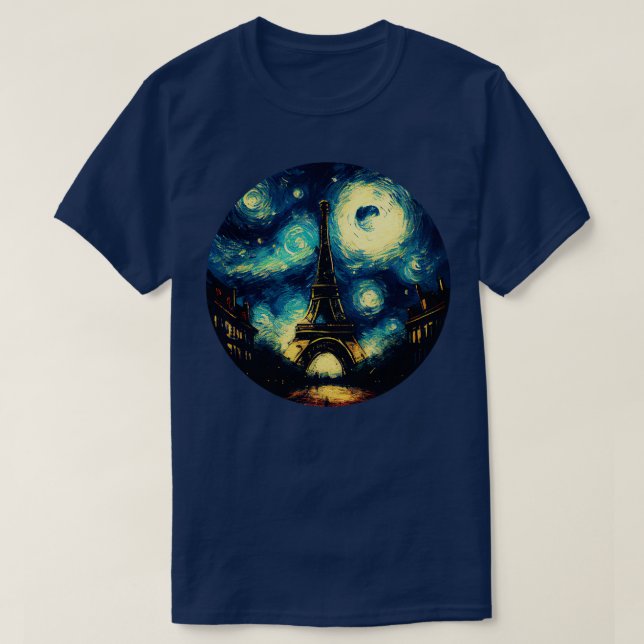Paris Starry Night T-Shirt (Design vorne)