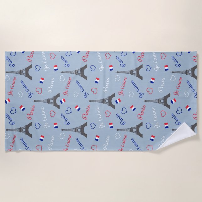 Paris Strandtuch (Vorderseite)