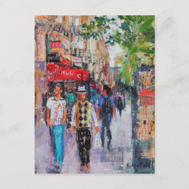 Paris Street Postkarte (Vorderseite)