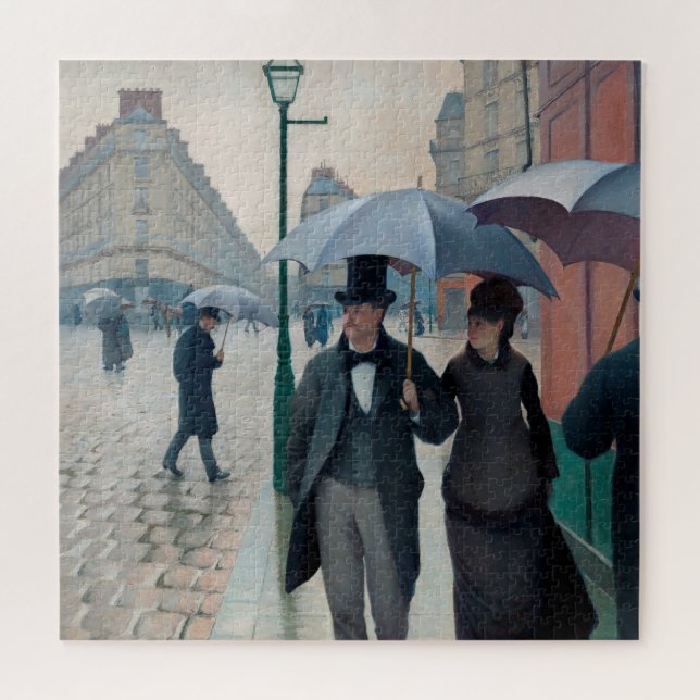 Paris Street Rainy Day by Gustave Caillebotte (Horizontal)