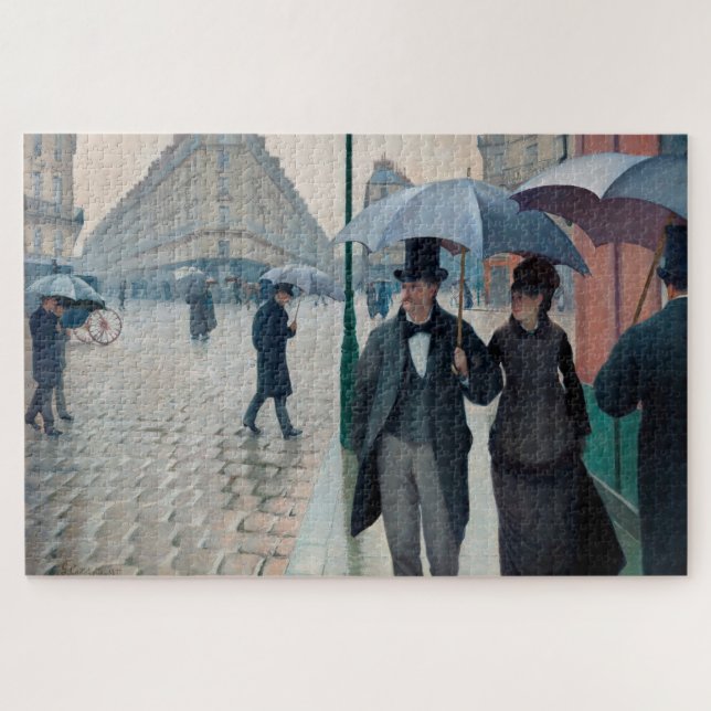 Paris Street Rainy Day by Gustave Caillebotte (Horizontal)