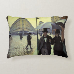 Paris Street Rainy Day by Gustave Caillebotte Dekokissen