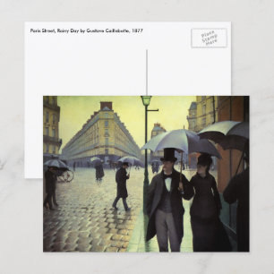 Paris Street Rainy Day by Gustave Caillebotte Postkarte
