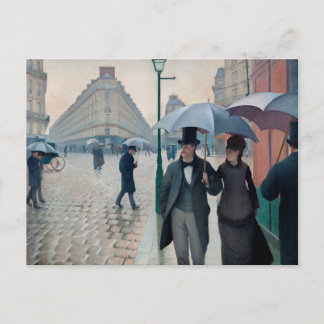 Paris Street Rainy Day by Gustave Caillebotte Postkarte