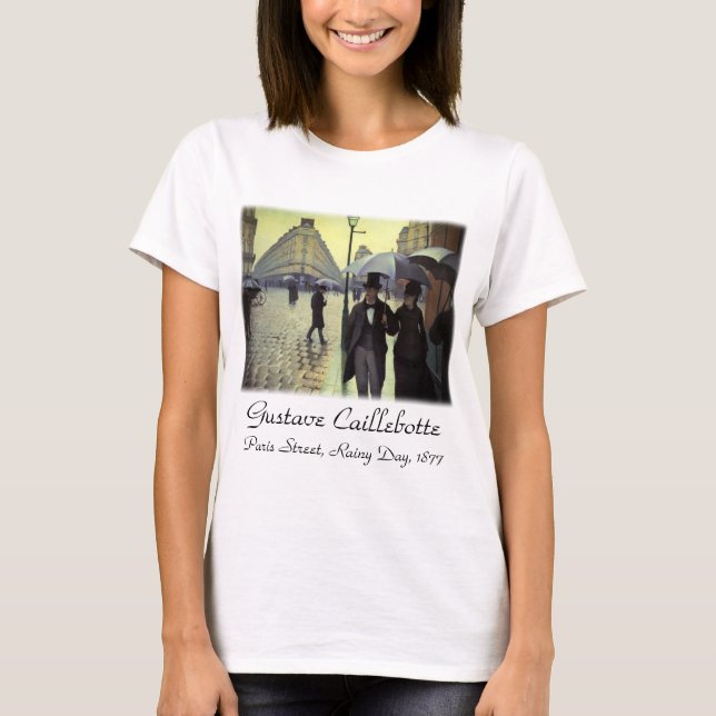 Paris Street Rainy Day by Gustave Caillebotte T-Shirt (Vorderseite)