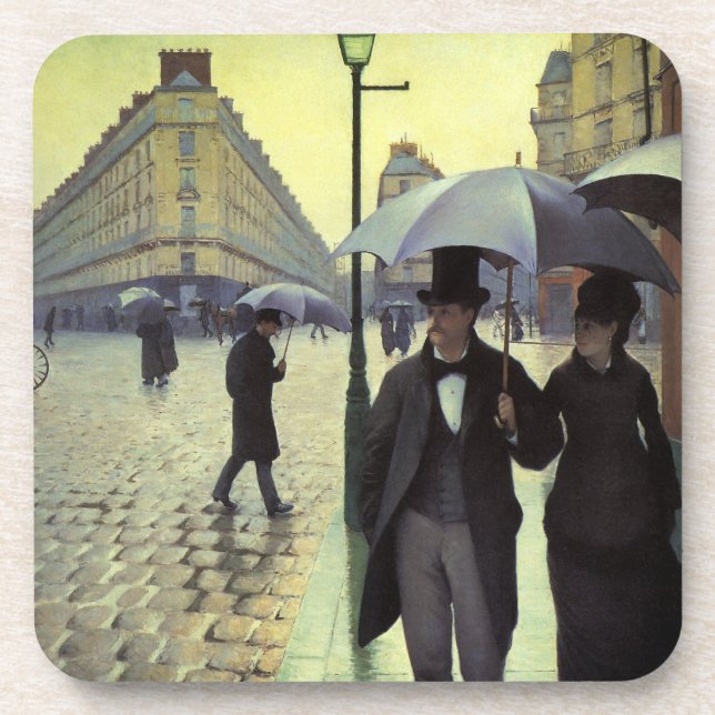 Paris Street Rainy Day by Gustave Caillebotte Untersetzer (Vorderseite)