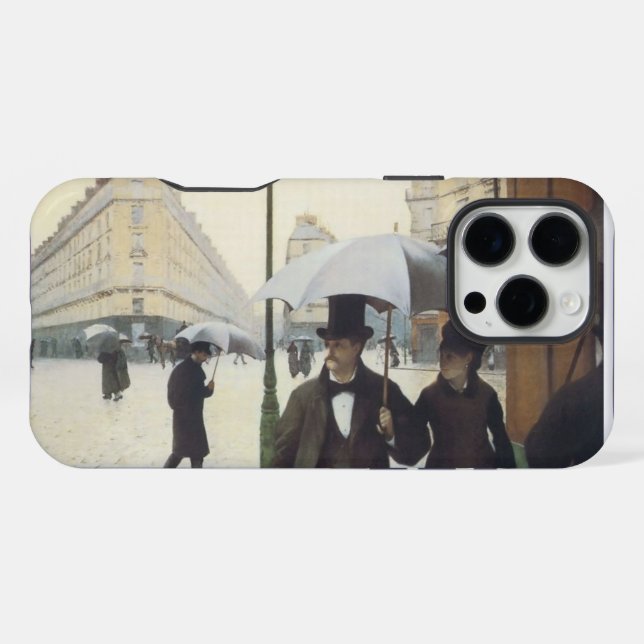 Paris Street Rainy Day iPhone 16 Pro Max Hülle (Rückseite (Horizontal))