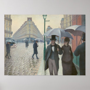 Paris Street; Regentag von Gustave Caillebotte Poster