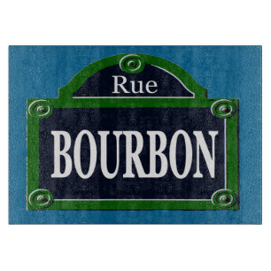 Paris Street Sign Rue Bourbon Tischset Schneidebrett