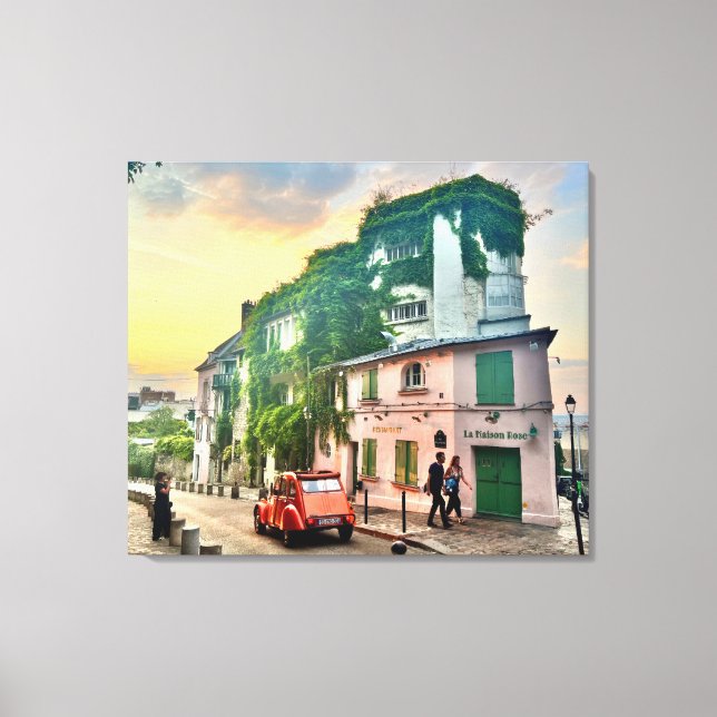 Paris Sunset Leinwand (Vorderseite)
