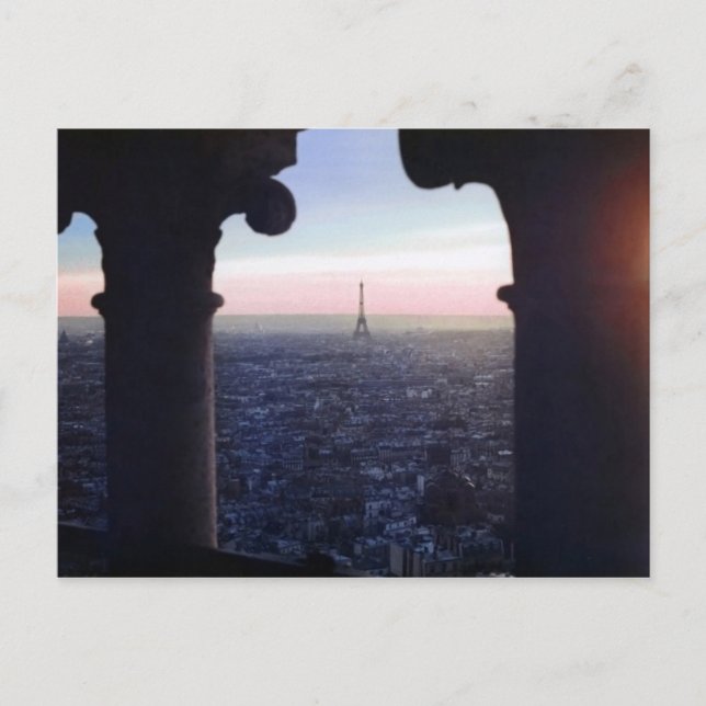 Paris Sunset Postcard Postkarte (Vorderseite)