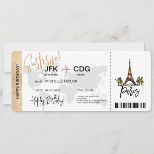 Paris Surprise Carte d'Anniversaire
