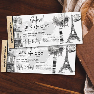 Paris Surprise Carte d'Anniversaire