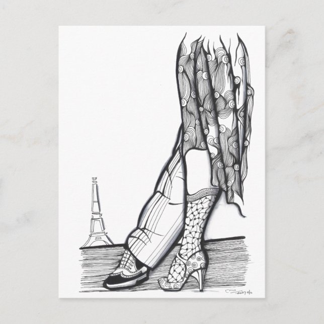 Paris Tango Postkarte (Vorderseite)