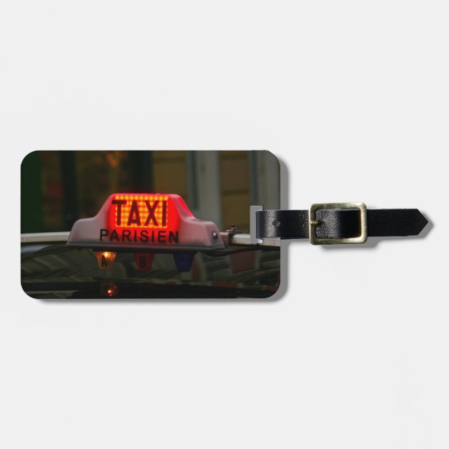 Paris-Taxi Gepäckanhänger (Vorderseite horizontal)