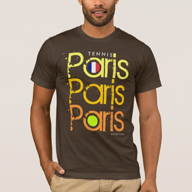 Paris-Tennis-French Open BrownT-Shirt T-Shirt (Vorderseite)