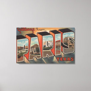 Paris, TexasLarge Buchstabe ScenesParis, TX Leinwanddruck
