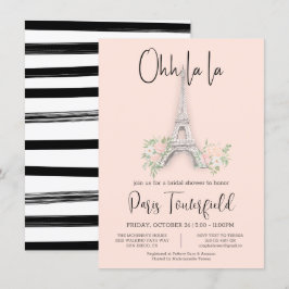 Paris Thema Bridal Dusche Einladungen
