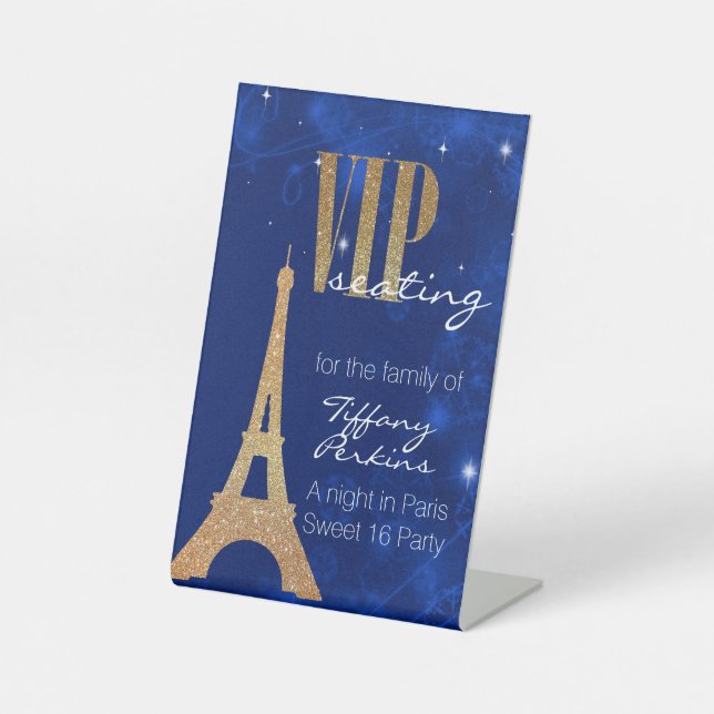 Paris Themed Partys VIP Sockelschild (Vorderseite)